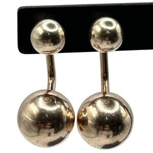 Dyadema Italy 14k Gold-Filled 925 Sterling Silver Ball Stud Earrings